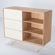 FINA, range of furniture in solid oak and linoleum, by GAZZDA