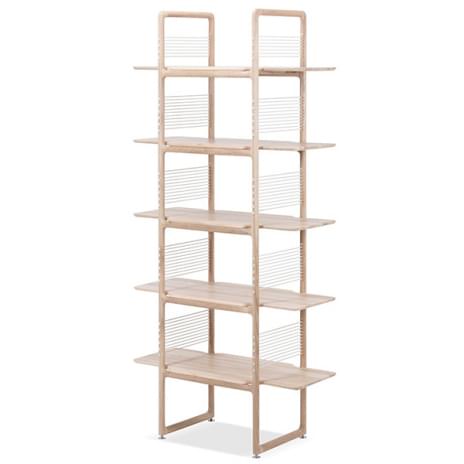 MUSE, étagère minimaliste en chêne massif, par GAZZDA