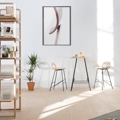 MUSE, étagère minimaliste en chêne massif, par GAZZDA