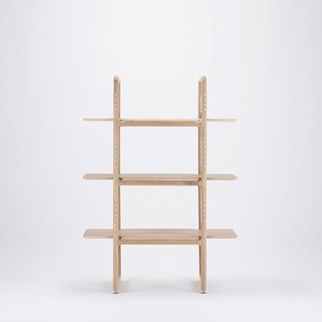 MUSE, étagère minimaliste en chêne massif, par GAZZDA