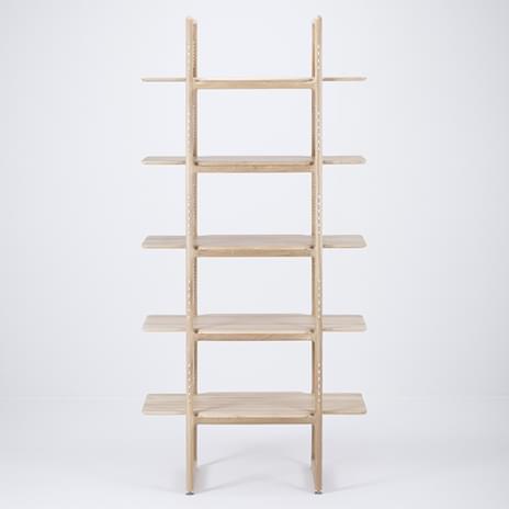 MUSE, étagère minimaliste en chêne massif, par GAZZDA