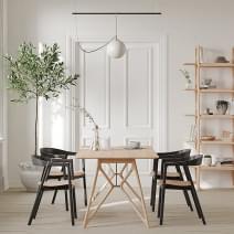 Conjunto mesa redonda y 4 sillas Dinamarca blanco - Tus cosas de casa