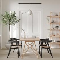 TINK, minimalist table in solid oak, by GAZZDA