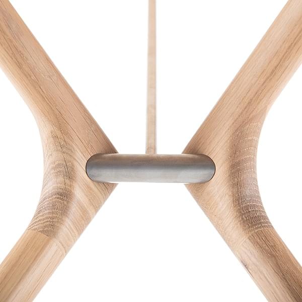 TINK, minimalist table in solid oak, by GAZZDA