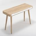 ENA, שולחן איפור מעץ אלון מלא עם מגירות, מאת GAZZDA