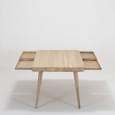 ENA, solid oak table with drawers, by GAZZDA