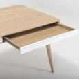 ENA, table en chêne massif avec tiroirs, par GAZZDA
