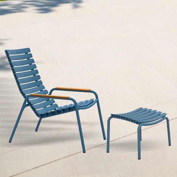 RE-CLIPS outdoor rocking chairs with armrests, by HOUE