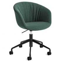 Le fauteuil &agrave; roulettes About a Chair par HAY - AAC53 SOFT- Structure en polypropyl&egrave;ne, assise int&eacute;grale en tissu, mont&eacute;e sur mo