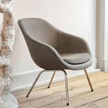 The About a Lounge Chair - ref. AAL87 - respaldo bajo, estructura de acero de cuatro patas, una amplia gama de opciones de acaba