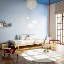 KANSO cama, madera maciza, varios anchos disponibles, cajones extra&iacute;bles opcionales.