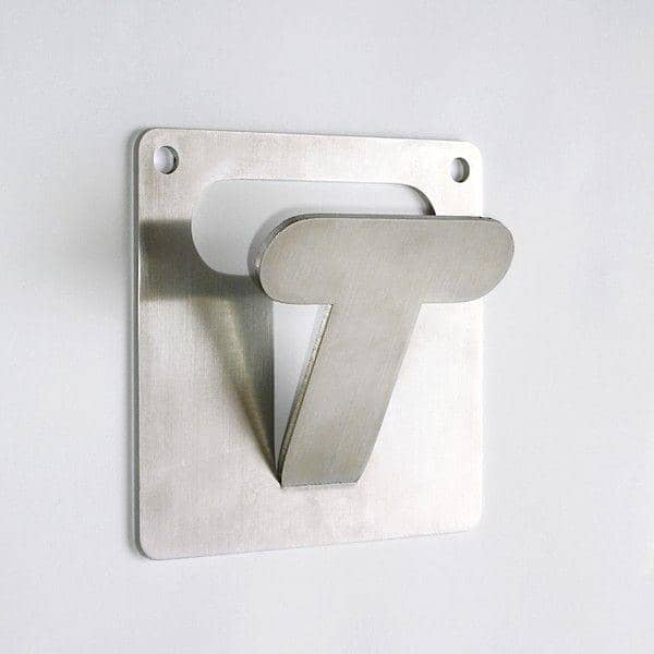 ACCROC Coat peg - stainless LETTERS for hang all your clothes