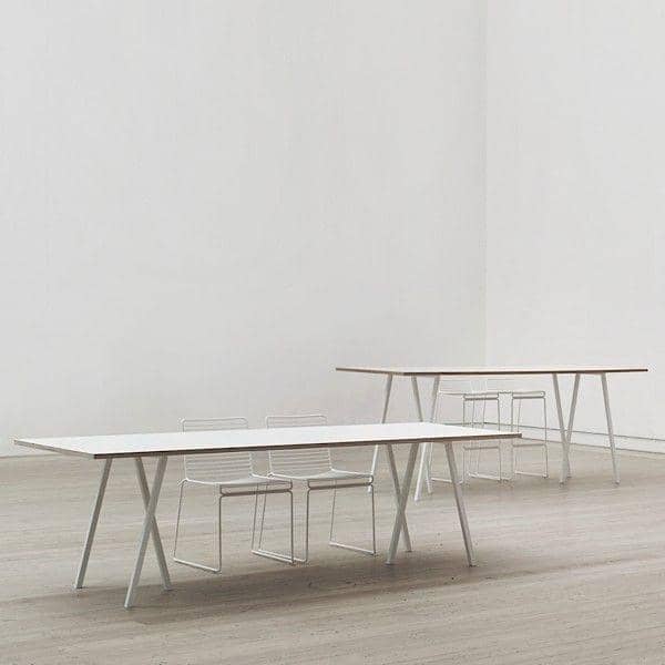 The Loop Dining Table Hay, White Laminate Dining Table