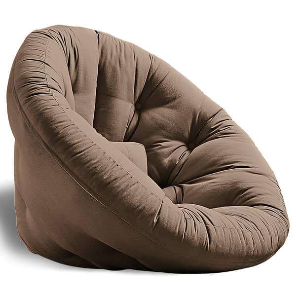 NEST, lounge Chair the day, Futon at night: NEST is cosy, practical and so comfortable NEST (adultes size) : choose armchair color and button color 746 - Grey