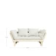 BEAT è un divano letto a due posti che può essere trasformato in letto o chaise longue, entrambi i lati del divano - deco e del 