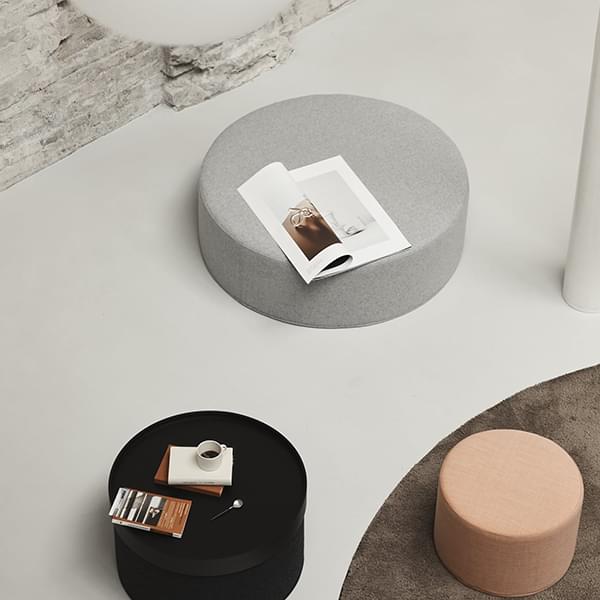 DRUMS is a functional pouf and side table