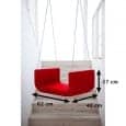 ME and U is an upholstered indoor swing, SOFTLINE