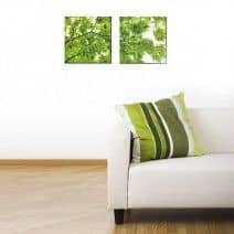 D&uacute;os de fotograf&iacute;as de arte impresas en lienzo y montadas en bastidores - elegante y moderno y decorativo