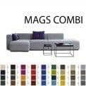 MAGS Sofá, combinações de módulos, tecidos e couros, HAY