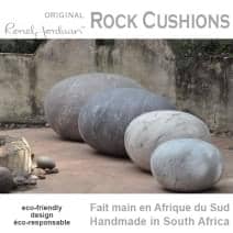 Les coussins-galets ROCK CUSHIONS, en Laine M&eacute;rinos, faits main en Afrique du Sud - 100% &eacute;cologique