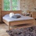 NORDIC LINE Bed: certificeret FSC massiv eg og tynde linjer - Deco og design