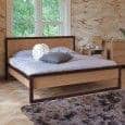 NORDIC LINE Bed: certified FSC solid oak and thin lines