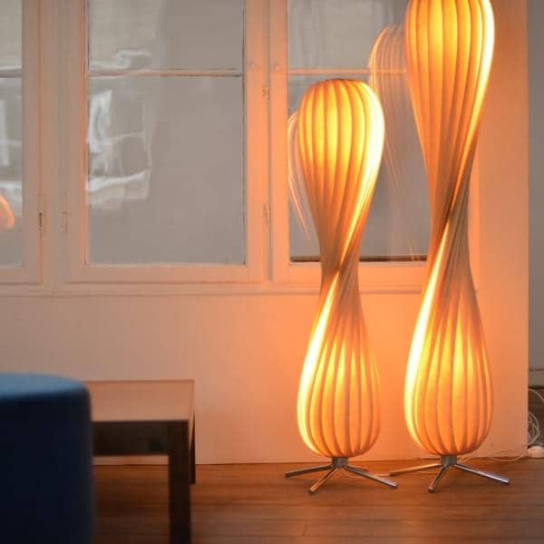 TOM ROSSAU - TR 7 Pendant lamp or Floor Lamp: wood or PP and design at  their best mix TR7 - Floor lamp 148: 25 x 148 cm - 9.84″ x 58.27″ (Ø x H) : 
