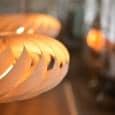 TOM ROSSAU - TR 5 Pendant Light or wall lamp: wood or aluminium slats, and design at their best mix