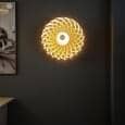 TOM ROSSAU - TR 5 Pendant Light or wall lamp: wood or aluminium slats, and design at their best mix