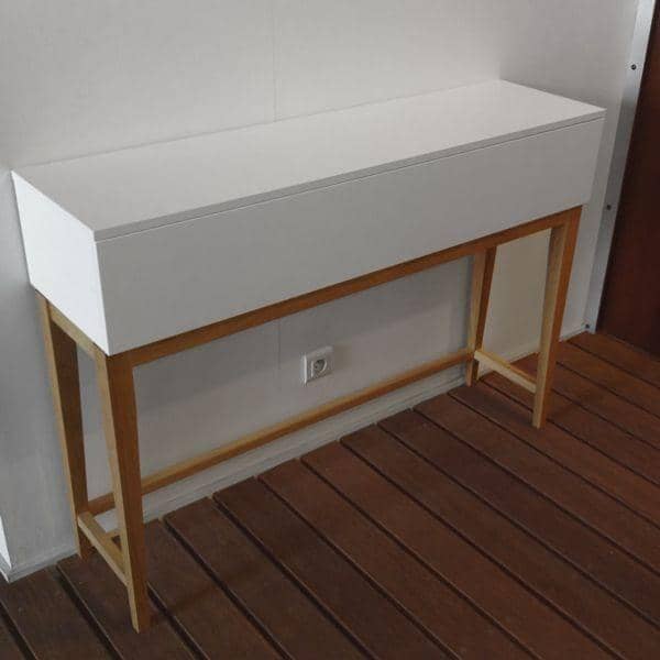 BLANCO Console Table - FSC massiver Eiche und weiß lackiertem Holz, große Linie und Qualität!