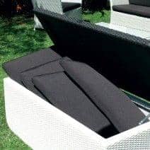 HIDE - IT, el pecho de almacenamiento, estructura de aluminio, resina trenzada, resistente al agua, equipado con cilindros hidr&aacute;ulicos