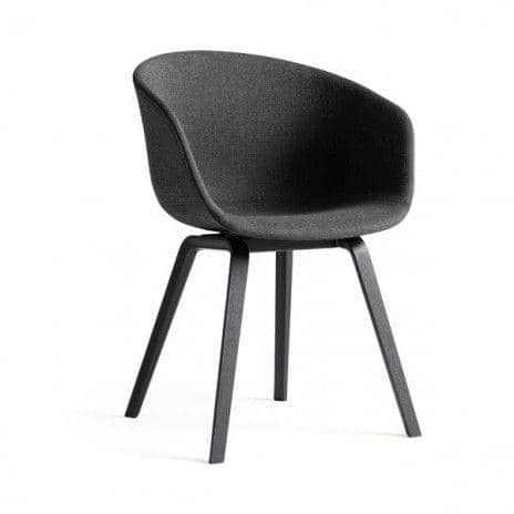 ABOUT A CHAIR - ref. AAC23 - Polypropylene shell, Upholstered seat, Oeko-Tex Foam, legs in wood, 2 heights are available, HEE WELLING