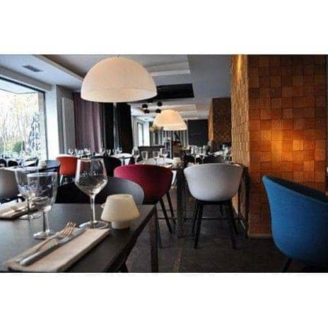 ABOUT A CHAIR - ref. AAC23 - Polypropylene shell, Upholstered seat, Oeko-Tex Foam, legs in wood, 2 heights are available, HEE WELLING