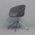 ABOUT A CHAIR - ref. AAC21 - Polypropylene shell, Upholstered seat, Oeko-Tex Foam, aluminium legs