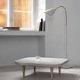 La Collection de luminaires BELLEVUE (applique, lampe de bureau et lampadaire) créée par Arne Jacobsen en 1929. Design intemporel.