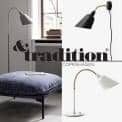 BELLEVUE raccolta (lampada da parete, lampada da tavolo and lampada da terra) creato da Arne Jacobsen nel 1929. Design senza tempo. AND TRADITION