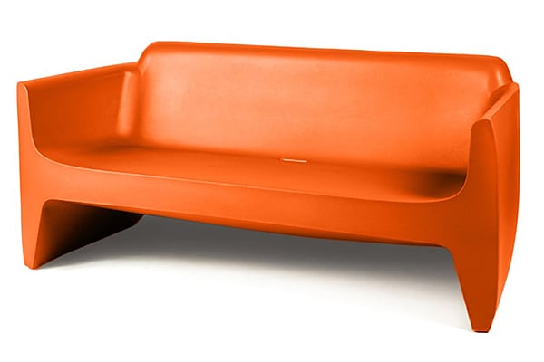 TRANSLATION 沙发：167 x 66 x 72 厘米（宽 x 深 x 高）。座椅高度：38 厘米 - 橙色 - RAL 2004
