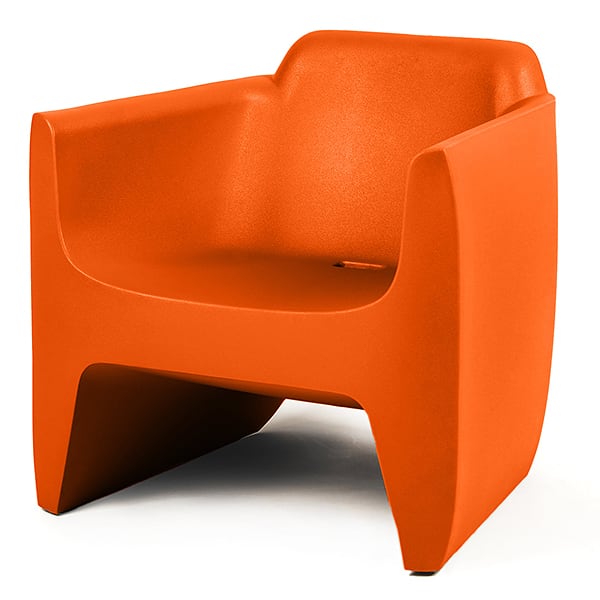 TRANSLATION 扶手椅：75 x 66 x 72 厘米（宽 x 深 x 高）。座椅高度：39 厘米 - 橙色 - RAL 2004
