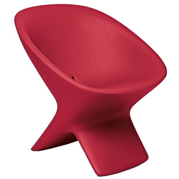UBLO 扶手椅：75 x 70 x 72 厘米（宽 x 深 x 高）。座椅高度：43 厘米 - 红色 - RAL 3031
