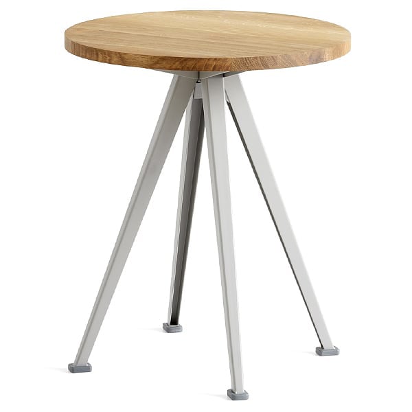 Table d'appoint PYRAMID 51  - Chêne massif laqué incolore, cadre beige