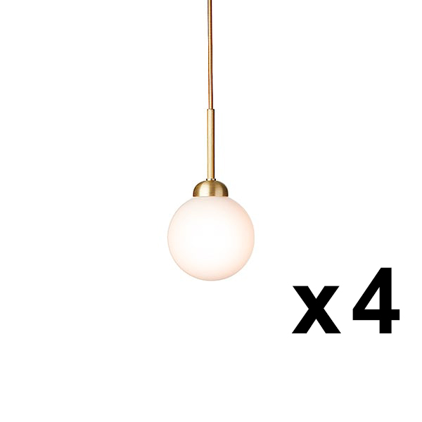 APIALES - APIALES 1 - brushed brass, opal - 4 lamps minimum - Cable length:...