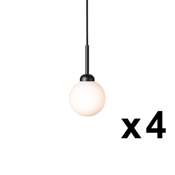 APIALES - APIALES 1 - satin black, opal - 4 lamps minimum - Cable length: 250...