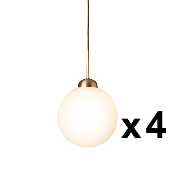 APIALES - APIALES 1 Large - brushed brass, opal - 4 lamps minimum - Cable...