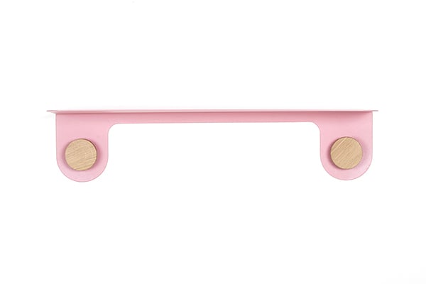 HOOK estante de pared - 60 x 16 x 13 cm - rosa claro mate