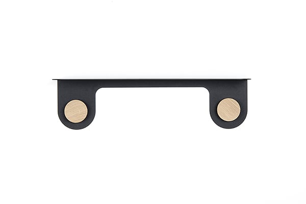 HOOK estante de pared - 50 x 16 x 13 cm - negro mate