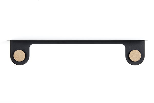 HOOK estante de pared - 70 x 16 x 13 cm - negro mate