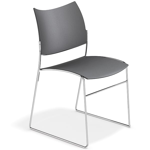 CURVY，可堆疊的椅子和長凳 CURVY ： 83 x 49 x 57 釐米 （高 x 寬 x 深） 编号 1288-00， 灰色