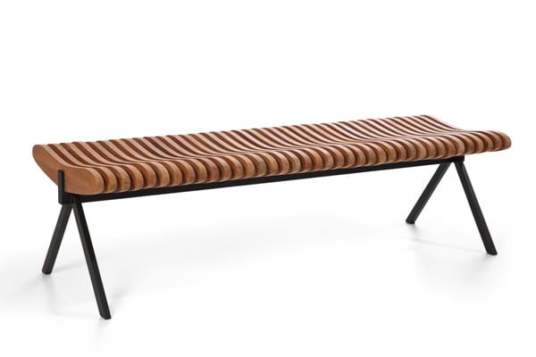 PRELUDE - 190 cm - 74.8″, Teak, can be used outdoor, bronze structure