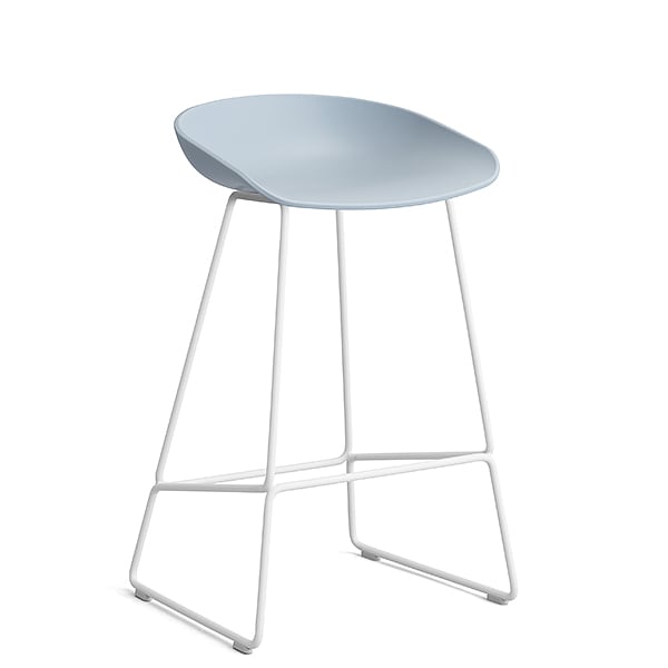 65 cm - 25.59″, white lacquered bended steel tube - Slate Blue