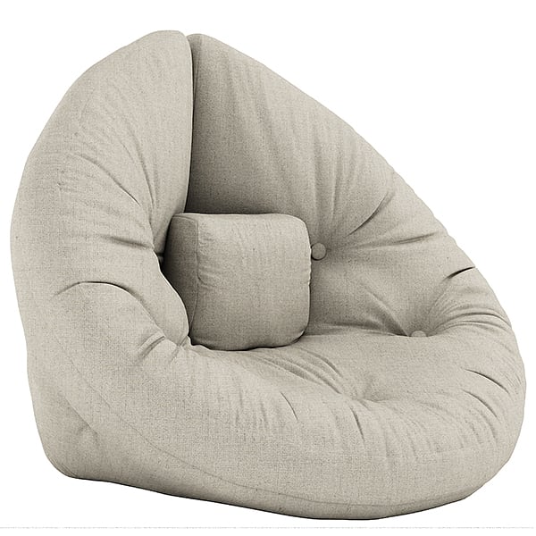 LITTLE NEST, uma cadeira de casulo, que também é um futon,...